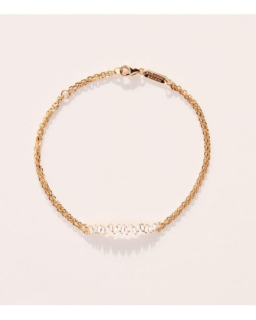 Suzanne Kalan Metallic And Diamond Classic Bar Bracelet