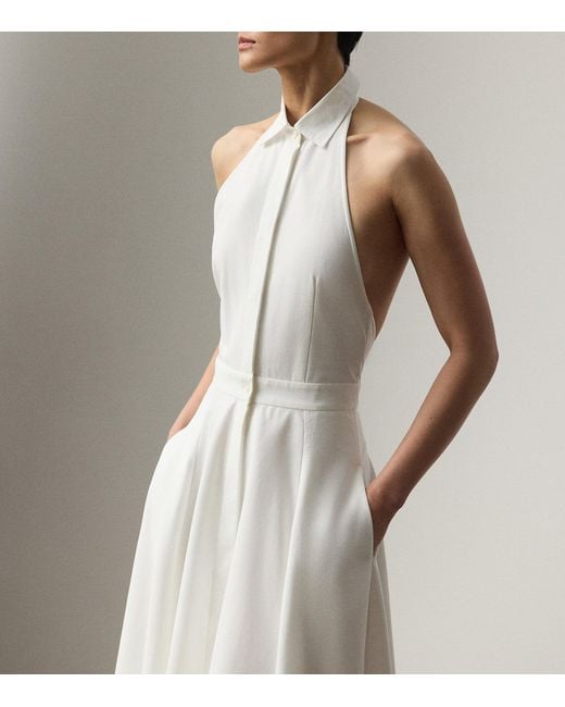 Ralph Lauren White Cotton Piqué Eldred Maxi Dress