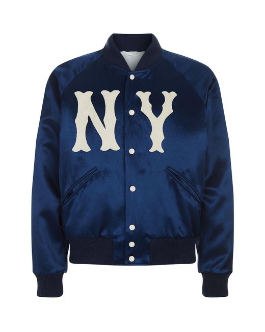 Gucci Blue Ny Yankees Bomber Jacket for men