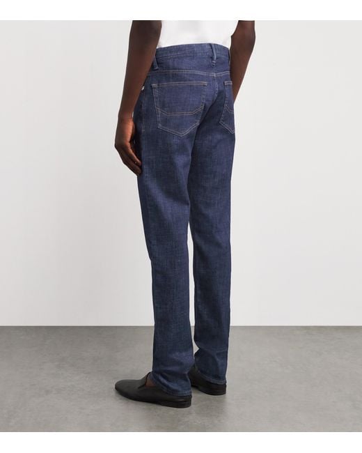 Brioni Blue Organic Denim Meribel Straight Jeans for men
