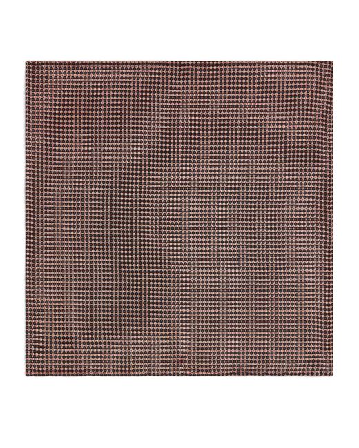 Harrods Purple Silk Jacquard Pocket Square for men