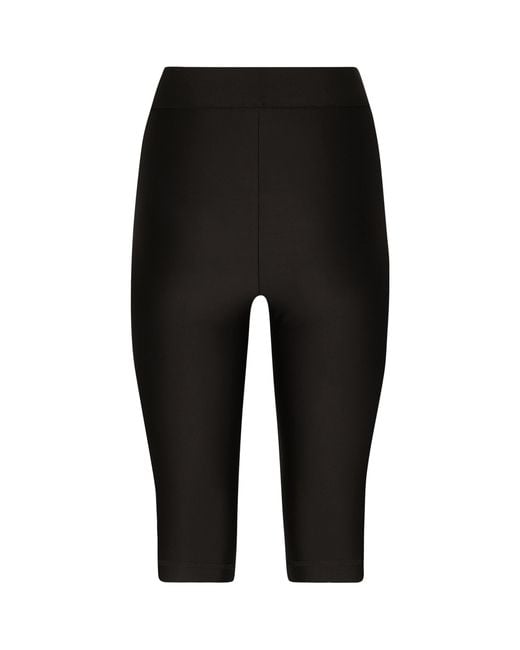 Dolce & Gabbana Black Logo Waistband Short Leggings