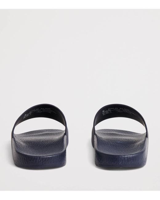 Polo Ralph Lauren Blue Polo Bear Slides for men