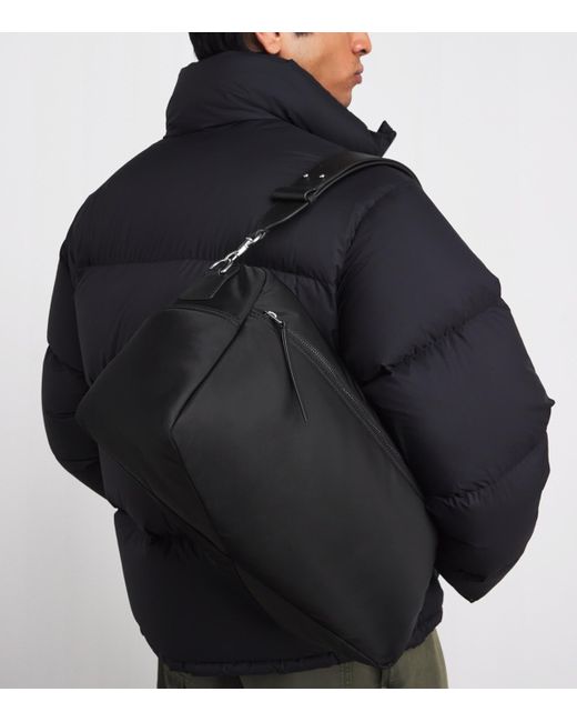 AMI Black Large Canvas Marcel Weekend Bag for men