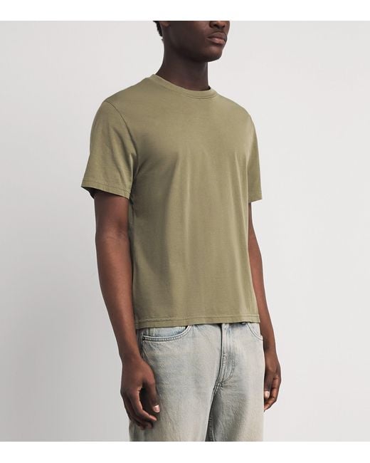 FRAME Green Cotton T-Shirt for men