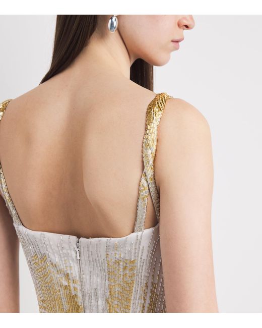 Gaurav Gupta White Embellished Aura Gown
