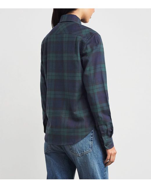 With Nothing Underneath Blue Cotton-Wool Classic Shirt