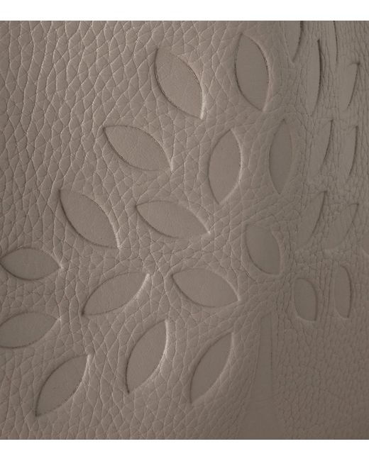 Mulberry Gray Leather Tree Tote Bag