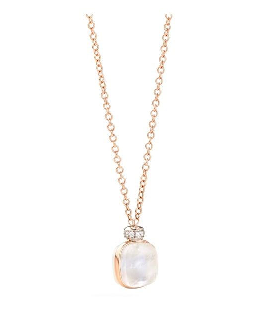 Pomellato Metallic Mixed, Topaz And Diamond Nudo Necklace