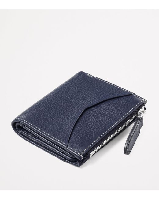 Aspinal Blue Leather Hudson Pocket Wallet