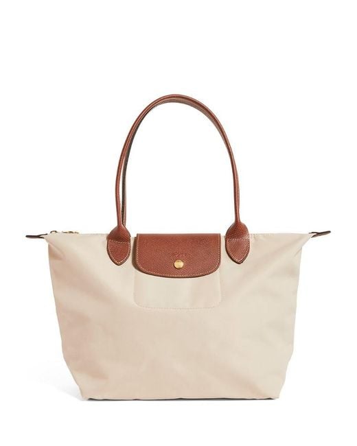 Longchamp White Medium Le Pliage Original Tote Bag