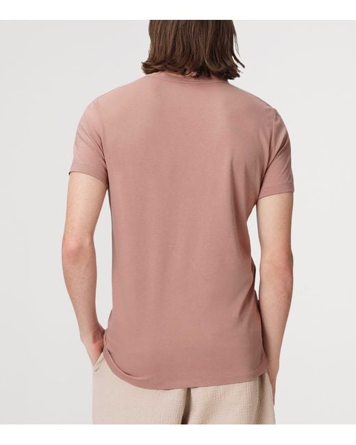 AllSaints Pink Organic Cotton Tonic T-Shirt for men