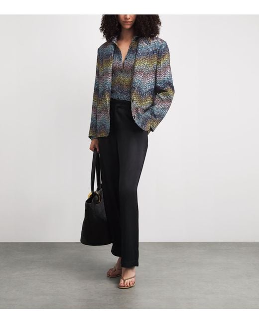Missoni Gray Sequinned Zigzag Blazer