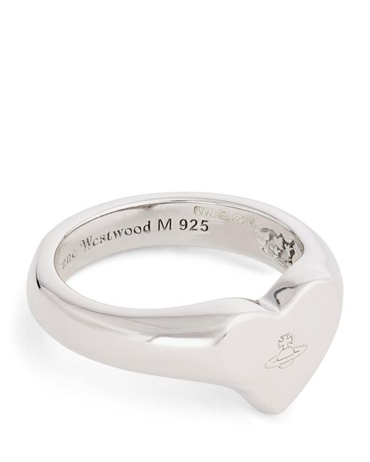 Vivienne Westwood White Sterling Marybelle Ring for men
