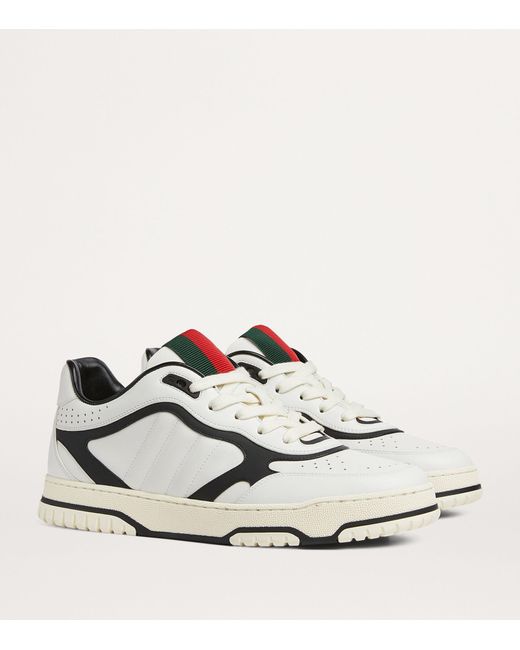 Gucci White Leather Re-web Sneakers for men
