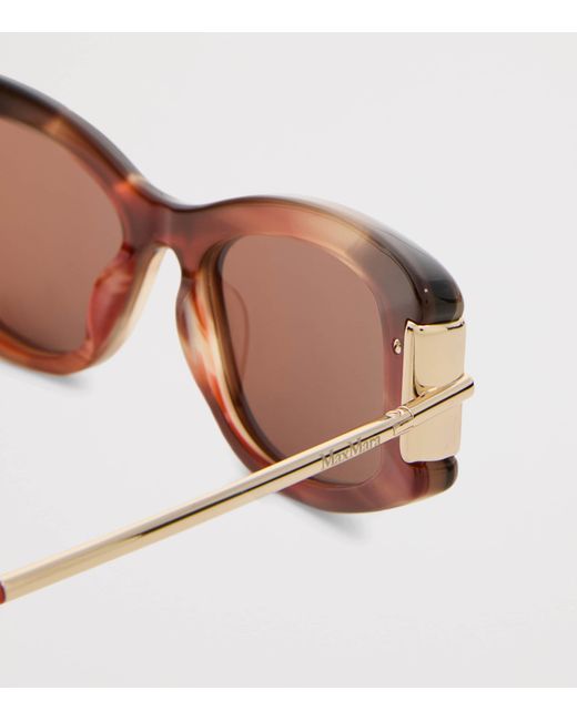 Max Mara Pink Acetate Cat-Eye Sunglasses