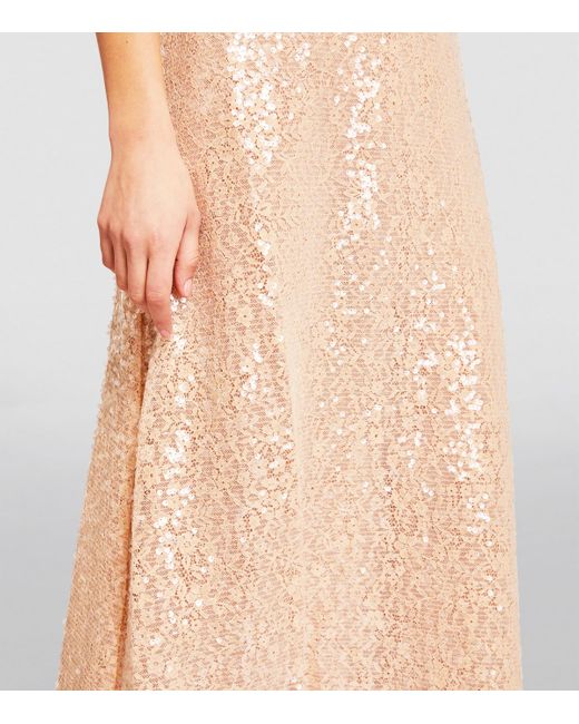 Staud Natural Sequin Safi Maxi Dress