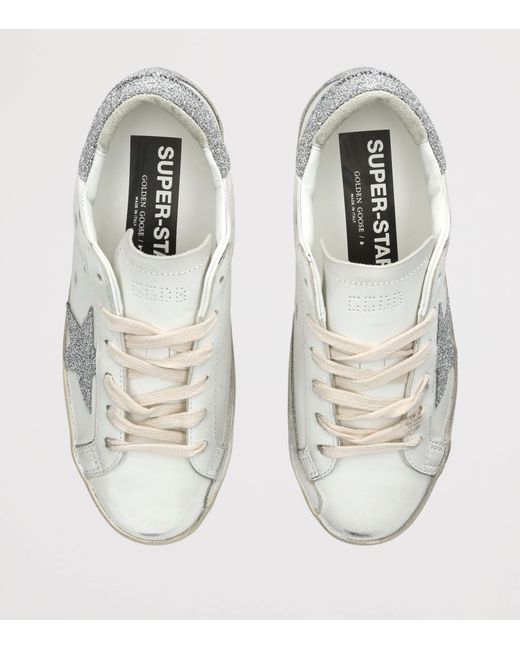 Golden Goose Deluxe Brand White Leather Super-Star Sneakers
