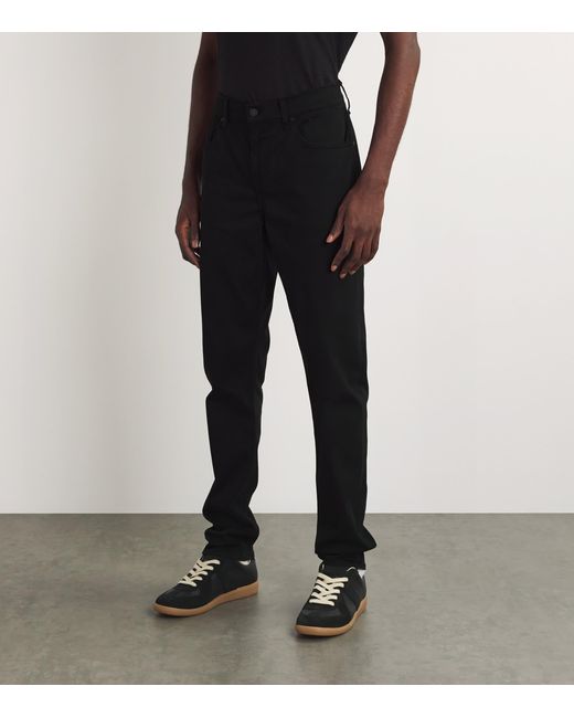 7 For All Mankind Black Slimmy Tapered Luxe Performance Plus Jeans for men