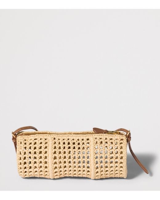 Miu Miu Metallic Crochet Mesh Pouch