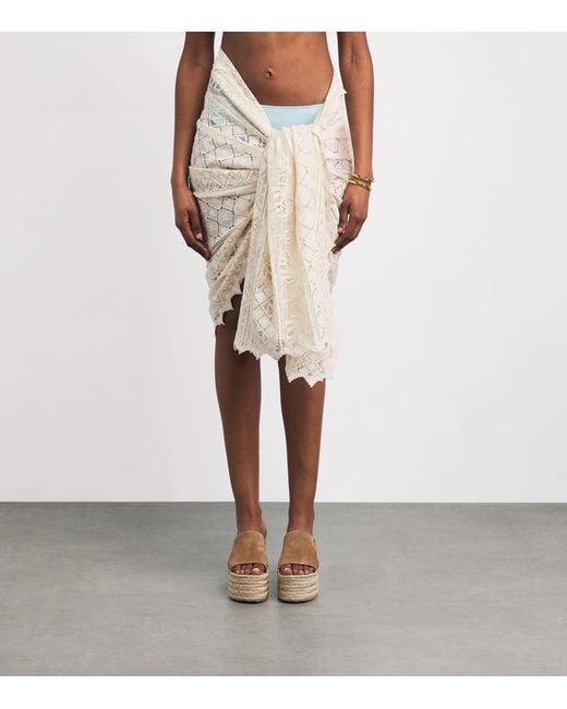 Zimmermann Natural Lace Monogram Pareo