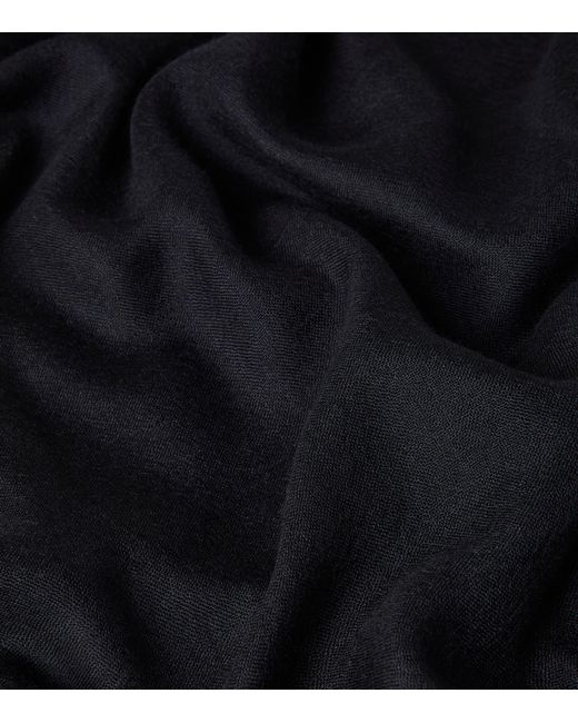 Brunello Cucinelli Black Cashmere-Silk Scarf