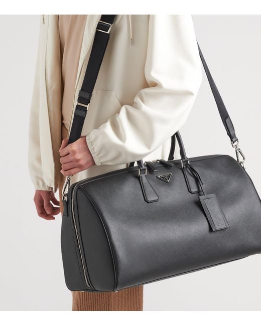 Prada Black Saffiano Leather Travel Bag