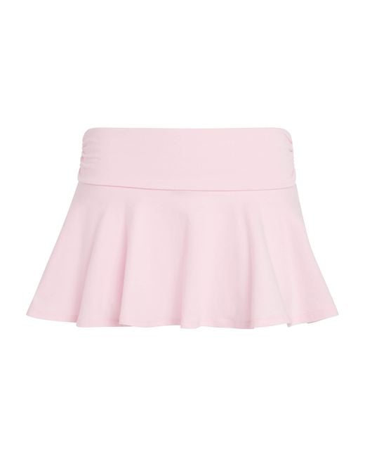 Skims Pink Fold-Over Mini Skort