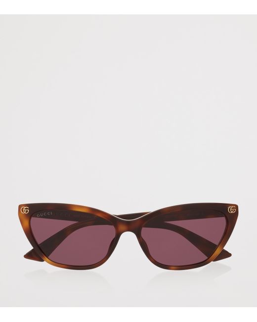 Gucci Purple Acetate Cat Eye Sunglasses
