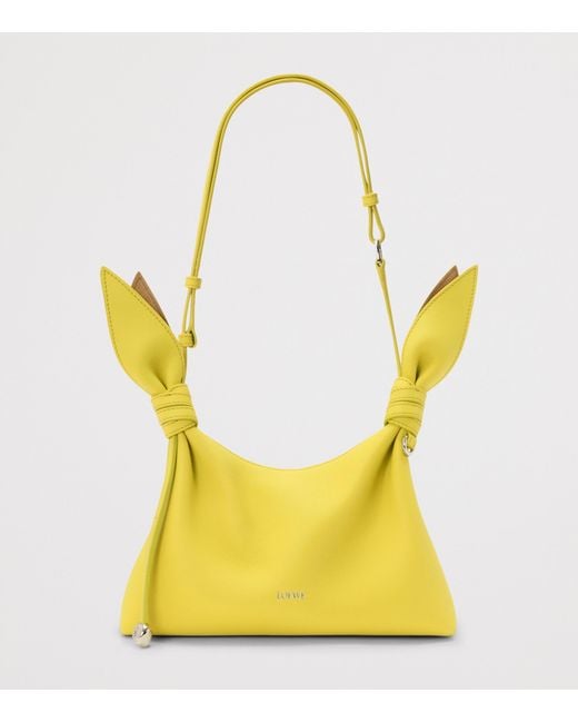 Loewe Yellow Mini Leather Scarf Shoulder Bag