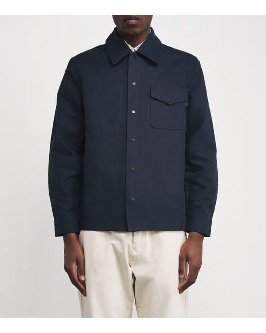 Fusalp Blue Cotton Jaymeo Overshirt for men