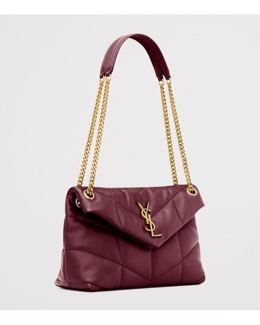Saint Laurent Purple Small Puffer Shoulder Bag