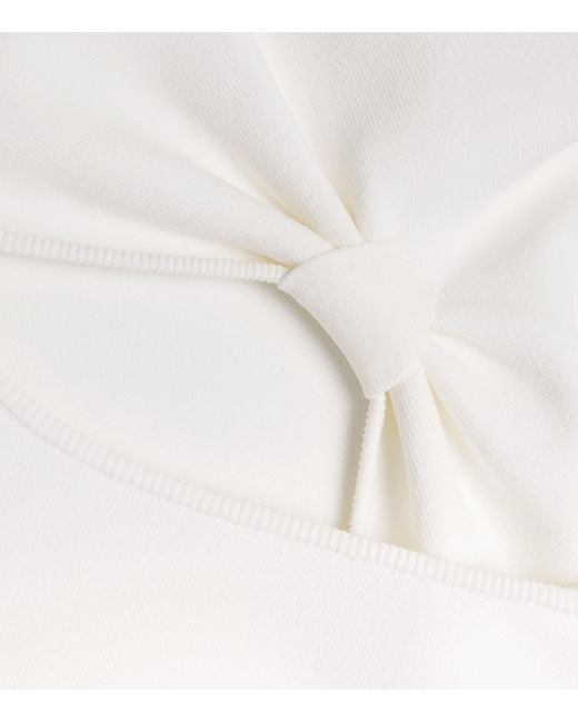 Cult Gaia White Knitted Harlow Mini Dress