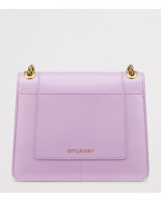 BVLGARI Purple Small Leather Serpenti Forever Day-To-Night Shoulder Bag