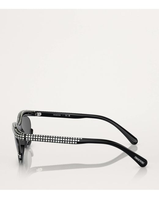 Swarovski Gray Oval Sk6006 Sunglasses