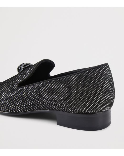 Kurt Geiger Black Embellished Ace Stud Loafers for men