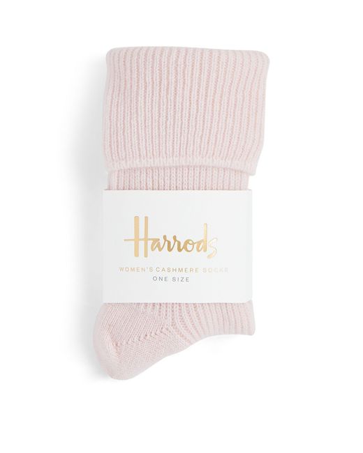 Harrods Pink Women's Cashmere Socks