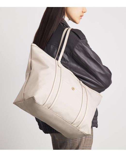 Harrods Natural Nylon Jetsetter Tote Bag