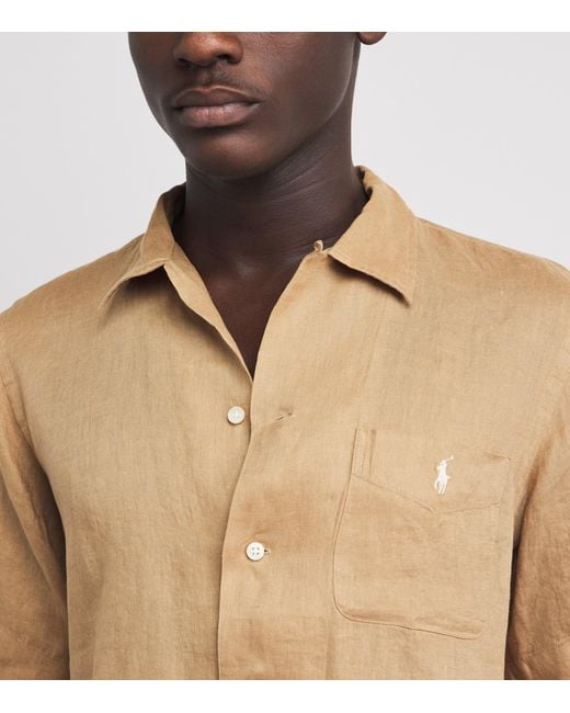 Polo Ralph Lauren Natural Linen Short-Sleeve Classic-Fit Shirt for men