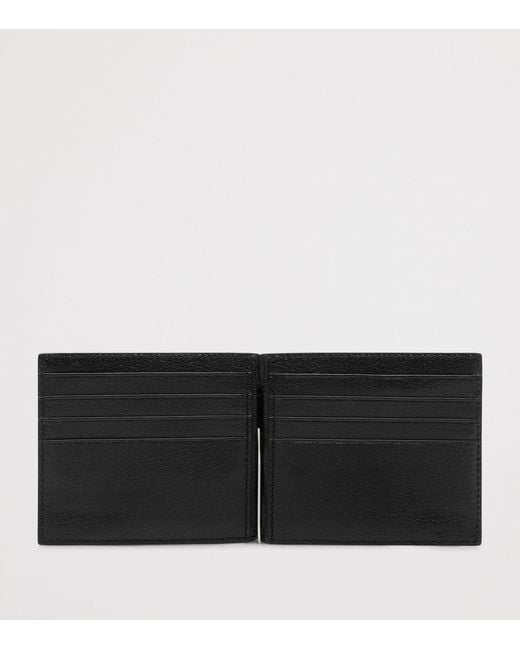 Tom Ford Black Leather Bifold Card Holder for men