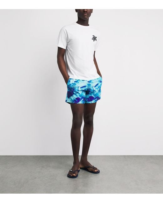Vilebrequin Blue Stretch Coral Reef Swim Shorts for men