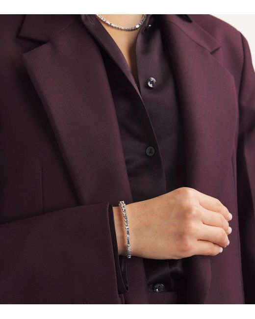 Suzanne Kalan White And Diamond Classic Bangle