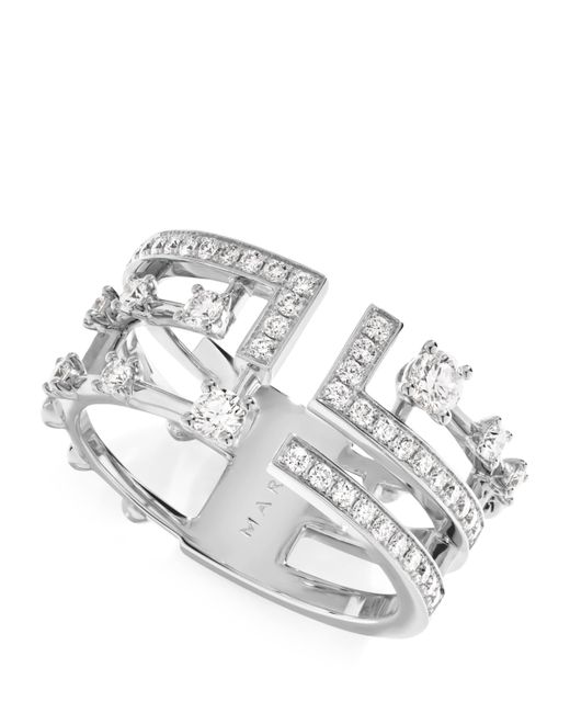 Marli New York White And Diamond Avenues Ring