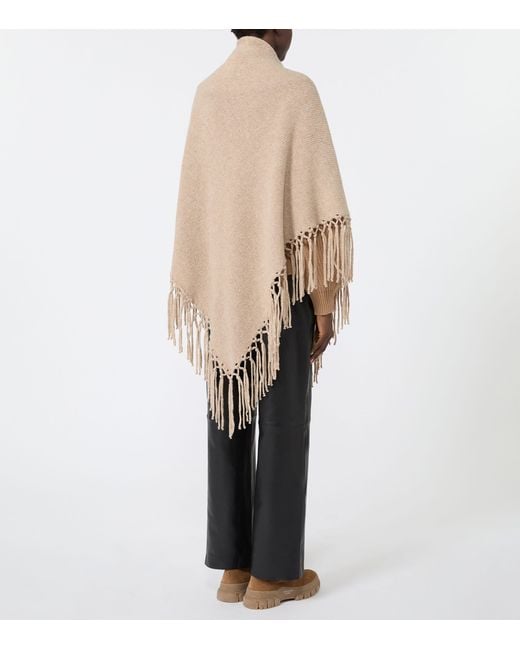 Weekend by Maxmara Natural Virgin Wool Fringed Shawl