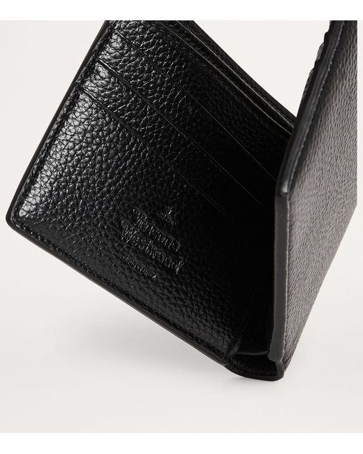Vivienne Westwood Black Vegan Leather Orb Bifold Wallet for men