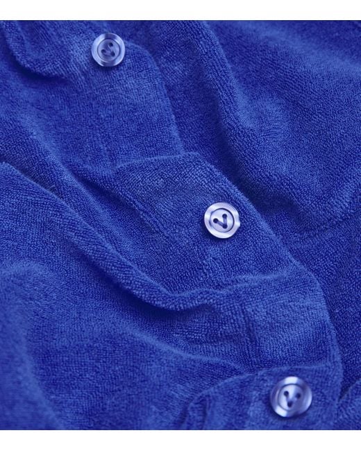 Vilebrequin Blue Cotton-Blend Terry Charli Shirt for men