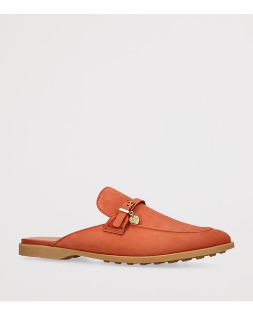 Tod's Brown Suede Slippers