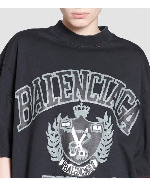Balenciaga Black Logo-print Cotton Hoodie