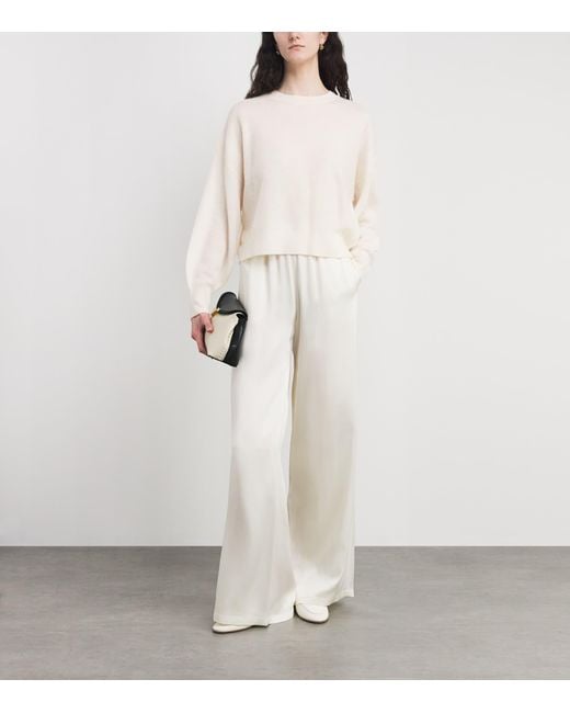 LeKasha White Organic Cashmere Modenab Sweater