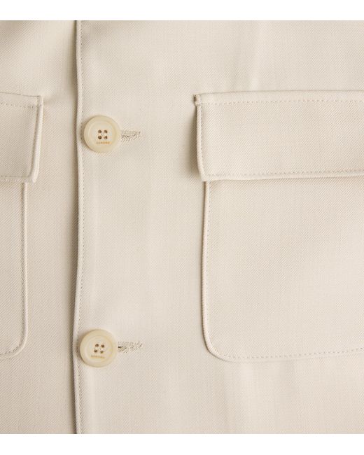 Sandro Natural Pocket-Detail Overshirt for men